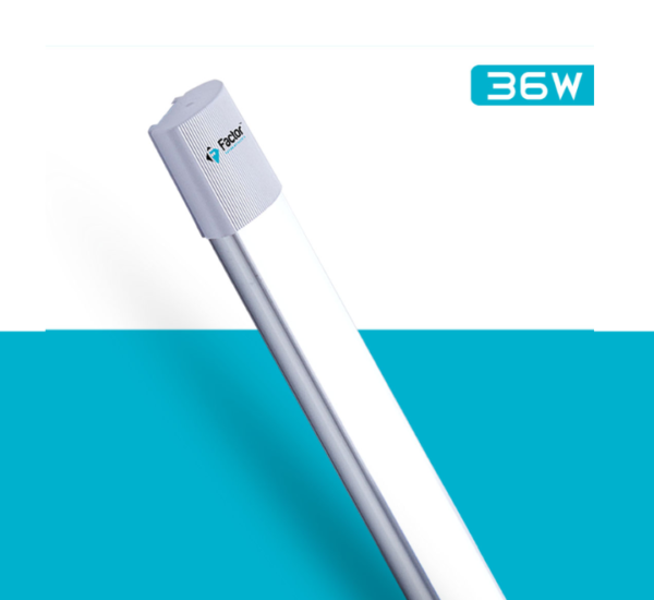 "Discover high-performance lighting with the Factor Tube Light 36W! Producing 3,600 lumens, it’s ideal for both residential and commercial use.