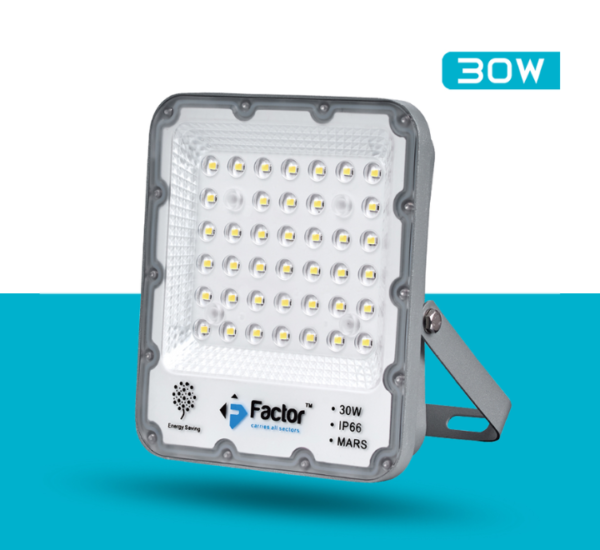 The Factor LED Floodlight MARS-30 offers powerful brightness and flexible lighting with easy installation, perfect for large areas and enhanced security.