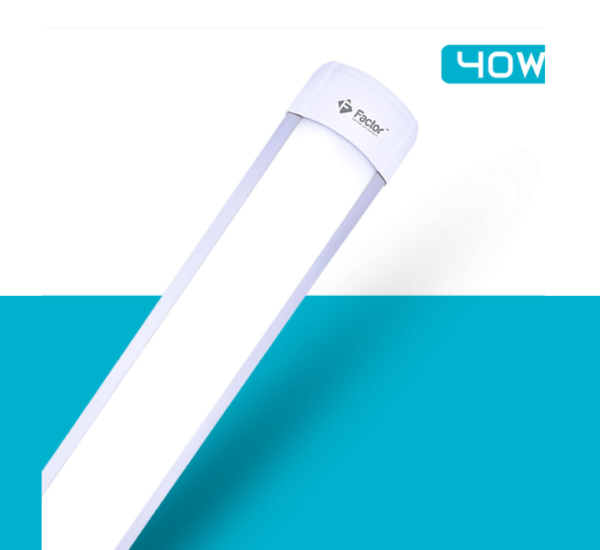 Illuminate your space with the Factor Tube Light TU-40! This 40W tube light offers 4000 lumens in White 6500K or Warm 3000K, perfect for any environment.