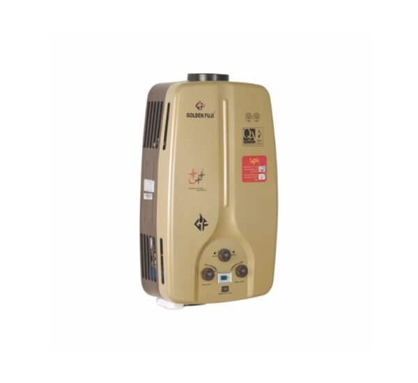 Enjoy instant hot water with the Golden Fuji Instant Water Heater LPG/NG S-XL, equipped with a pure copper heater chamber and a dual power ignition system.