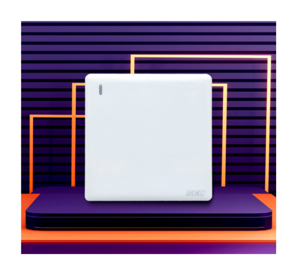 The SEC 1Gang Two Way Switch – Luxury White Series combines elegant design with superior functionality, featuring a pristine white finish that enhances any decor.