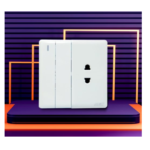 The SEC 2Switch & 1Socket – Luxury White Series elegantly combines functionality and style, featuring two switches and one socket in a sleek white finish.