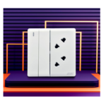 The SEC 2Switch & 2Socket – Luxury White Series combines elegant design with exceptional functionality, featuring two switches and two sockets in a pristine white finish.