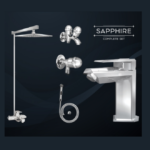 Enhance your bathroom with the SAPPHIRE Master Sanitary 3082A set, featuring a wall shower, basin mixer, and more. Care instructions included. Available at Total Trading Company (TTC).