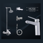 Discover the Muse Set (Code 4001A), featuring a wall shower and basin mixer for a stylish bathroom upgrade. Care instructions included. Available at Total Trading Company (TTC).