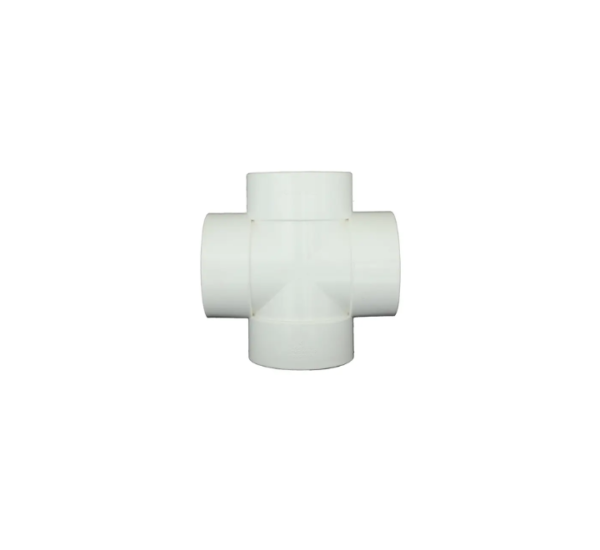 Cross Tee Sch.40 Popular – A versatile UPVC fitting designed to branch pipes effectively, ensuring durable and leak-proof connections.